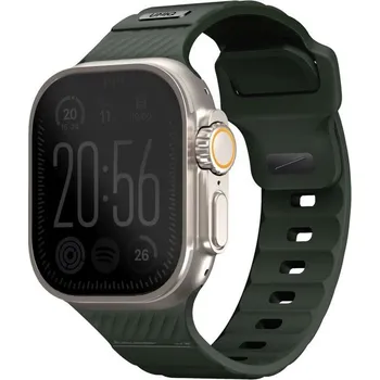 Chytré hodinky UNIQ Stride FKM Rubber voděodolný řemínek Apple Watch 49/45/44/42mm tmavě zelený