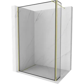 Mexen Kioto sprchová stěna Walk-in 110 x 40 cm, černý rám, zlatá - 800-110-212-50-70-040 Sprchové stěny