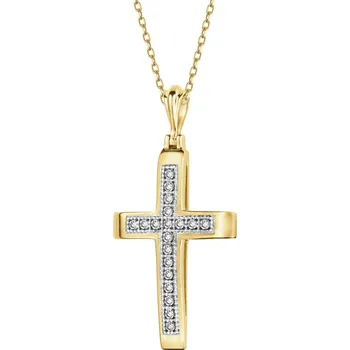 Přívěsek Přívěsek ze žlůtého zlata s diamanty - 0,05 ct - ryzost 585 - 160.206