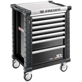 Dílenský regál Facom JET.7NM3A Mobilní skříňka, 7 šuplíků, černá