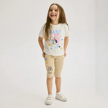 Dívčí kalhoty Reserved - GIRLS` SHORTS - béžová - 2413N-08X - 2413N-08X-110