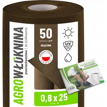 Mulčovací textilie Hnědá geotextilie P-50 UV 0,8 m x 25 m GF Agro
