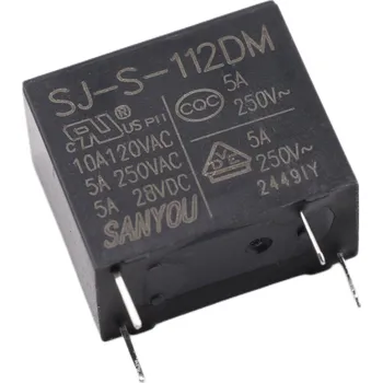 Relé Relé SJ-S-112DM, 12V DC/250V AC 5A