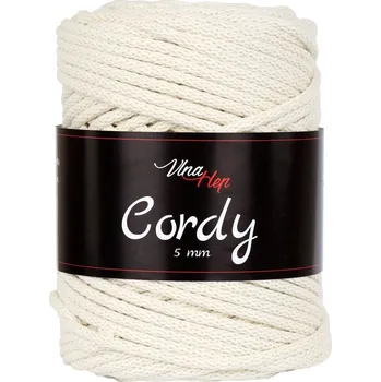 Vlna-hep Cordy šňůry 5mm - 8173 přírodní