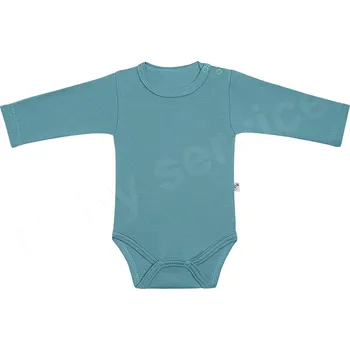 Kojenecký body Body dlouhý rukáv jednobarevné Baby Service modré velikost 86