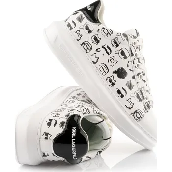 Dámské tenisky TENISKY KARL LAGERFELD KAPRI TWIN NFT GRAFFITI WHITE LTHR W/BLACK