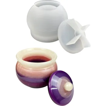 Silikonová forma – dóza s víčkem kulatá