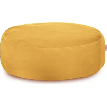 Taburet Plyšová podnožka hořčičová