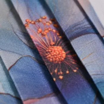 Plisovaný úplet Punto di Roma 230g průhledné květiny Welly