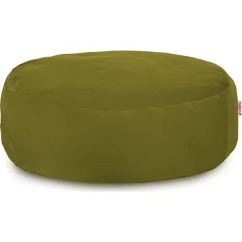 Taburet Plyšová podnožka zelená