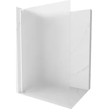 Mexen Kioto L sprchová stěna Walk-in 80 x 200 cm, matná, bílá - 800-080-103-20-30 Sprchové stěny