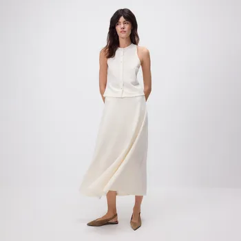 Dámská sukně Reserved - Úpletová maxi sukně - krémová - XD198-01X - XD198-01X-L