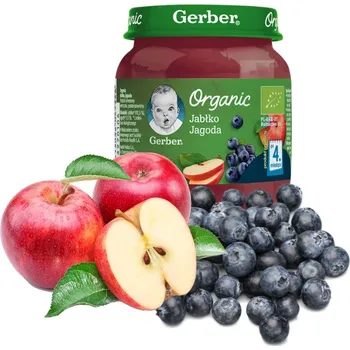 Dětská výživa Dezert jablko a borůvka Gerber Organic 125 g