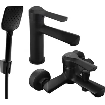 Vodovodní baterie Mexen Sabre R62 koupelnová sada, černá - 72103R62-70 Bateriové soupravy