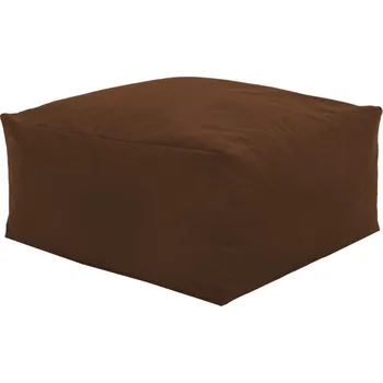 Taburet Plyšová taburetka hnědá