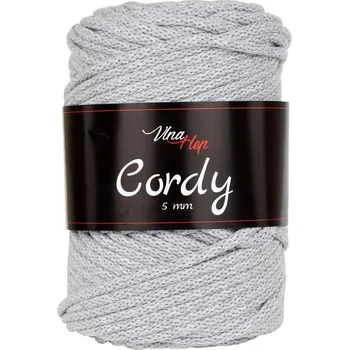 Vlna-hep Cordy šňůry 5mm - 8231 světle šedá