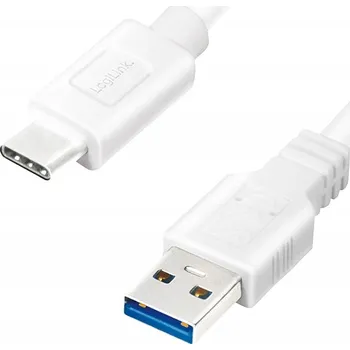Datový kabel Kabel Logilink USB - USB typ C, 1,5 m, bílý