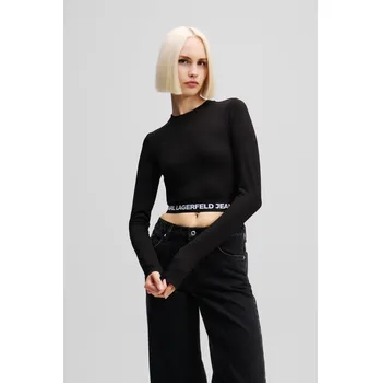 Dámské oblečení TOP KARL LAGERFELD JEANS KLJ LS MILANO TOP BLACK