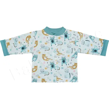 Kabátek dvojitý oboustranný Kočky Baby Service modrý velikost 62