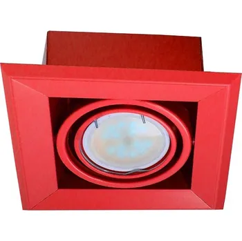 Bodové svítidlo Podhledové svítidlo Blocco, 1x červené kovové stínítko, (možnost polohování), r