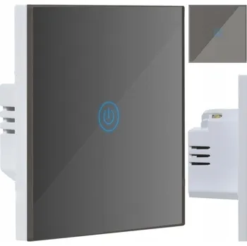 vypínač INTELIGENTNÍ DOTYKOVÝ SKLENĚNÝ VYPÍNAČ WiFi TUYA SMART FUNGUJE BEZ N NEBO S N