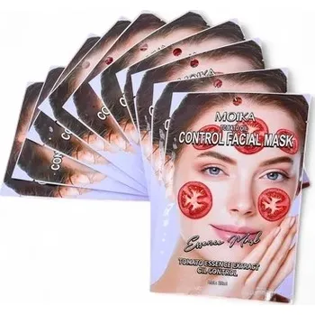 Pleťová maska MOIKA Rajčatová pleťová maska v plátýnku regulující tvorbu kožního mazu