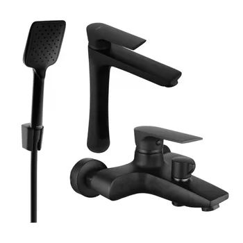 Vodovodní baterie Mexen Axel R62 vanová sada, černá - 73813R62-70 Bateriové soupravy