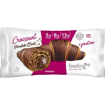 FeelingOK High Protein Croissant Salty 50 g Příchuť: dvojitá čokoláda