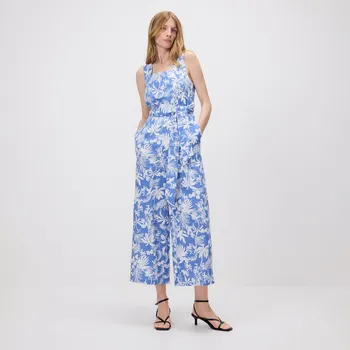 Dámské šaty Reserved - Kombinéza s viskózou a příměsí lnu - vícebarevná - 1030P-MLC - 1030P-MLC-XL