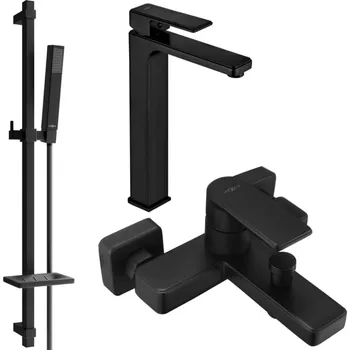 Vodovodní baterie Mexen Mino DQ77 vanová sada, černá - 72413DQ77-70 Bateriové soupravy
