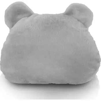 Polštář Plyšový dekorační polštář Teddy Yeti šedý