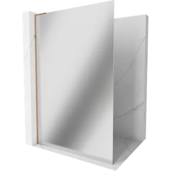 Mexen Kioto L sprchová zástěna Walk-in 110 x 200 cm, zrcadlo, růžové zlato - 800-110-103-60-50 Sprchové stěny