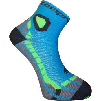 Pánské ponožky CSX-RUN FUN funkční sportovní ponožky COMPRESSOX 43-46 tyrkys / zelená