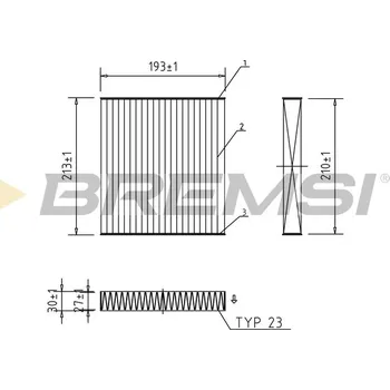 Kabinový filtr Filtr vzduchu v interiéru BREMSI FC0099A
