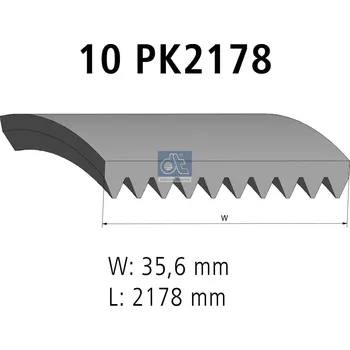 ozubený klínový řemen DT Spare Parts 1.51501