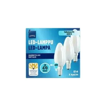 Žárovka 3 ks. LED ŽÁROVKA 4,3W E14 FILAMENT 470lm 4000K