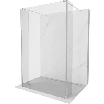 Mexen Kioto volně stojící sprchová stěna 125 x 30 x 30 cm, transparentní, chrom - 800-125-030-222-01-00-030 Sprchové stěny