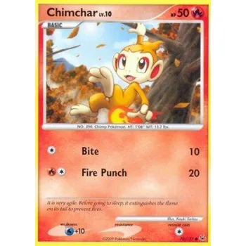 Karetní hra Pokémon PL 070/127 Chimchar Lv.10 - Platinum Stav: Excellent, Verze: NORMAL
