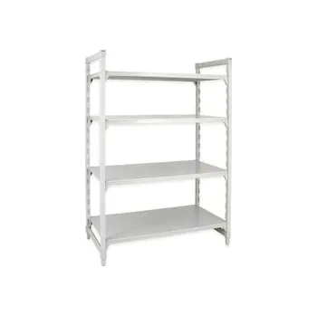 Dílenský regál REGÁLOVÉ SYSTÉMY - ZÁKLADNÍ ŘADA - HLOUBKA 400 MM, VÝŠKA 1800 MM - 4 PLNÉ POLICE