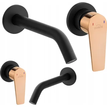 Vodovodní baterie Umyvadlová baterie pod omítku Invena Midnight černá