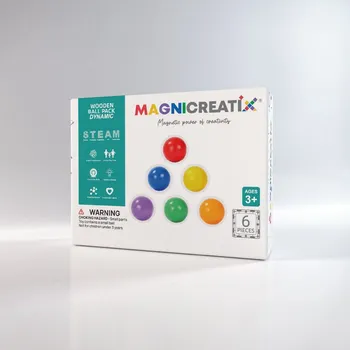 ostatní stavebnice Stavebnice Sada dřevěných kuliček 6 ks KULODROM MAGNICREATIX