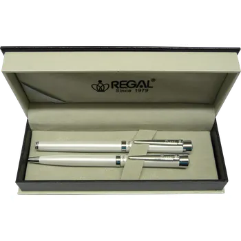 Regal kuličkové pero + roller Katherine - bílá 475531