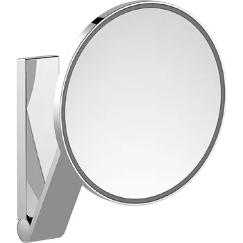 Keuco Cosmetic mirrors kosmetické zrcátko 21.2x31.8 cm kulaté s podsvícením ocel 17612079003