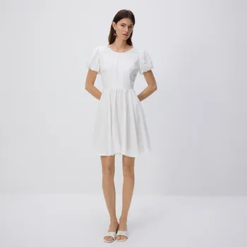 Dámské šaty Reserved - Mini šaty s ozdobnou mašlí - bílá - 074GP-00X - 074GP-00X-M