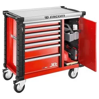 Dílenský stůl Facom JET.T7M3A Mobilní skříňka, 7 šuplíků, červená