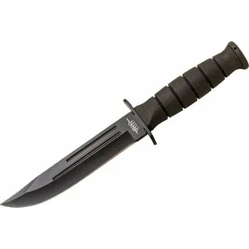 Sebeobrana JOKER JKR0771 COMBAT taktický bojový nůž 15 cm, celočerná, plast ABS, nylonové pouzdro