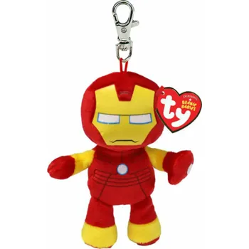 Hračka Plyšový přívěšek Ty Babies Marvel Iron man 8,5cm