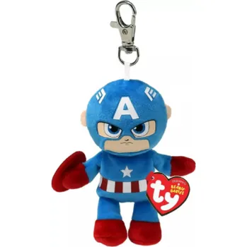 Hračka Plyšový přívěšek Ty Babies Marvel Captain America 8,5cm