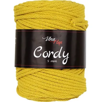 Vlna-hep Cordy šňůry 5mm - 8190 hořčicová