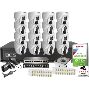 IP kamera Monitorovací sada pro mateřskou školu, školu, firmu IP 16x BCS-P-EIP24FSR3-Ai1